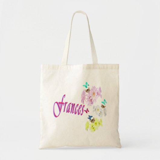 Tote Bag Frances, Nom Avec Chatons, (Devant)