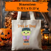 Tote Bag Frankenstein Halloween Trump ou Treat