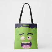 Tote Bag Frankenstein Monster Cute Personnalisé Halloween (Devant)
