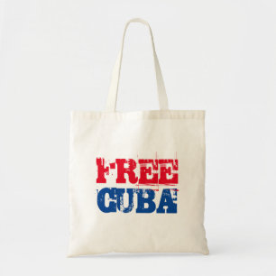 Tote Bag Free Cuba SOS Cuba rouge blanc bleu