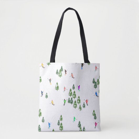 Tote Bag Freeride Skieurs alpins Ski illustration Ski (Devant)