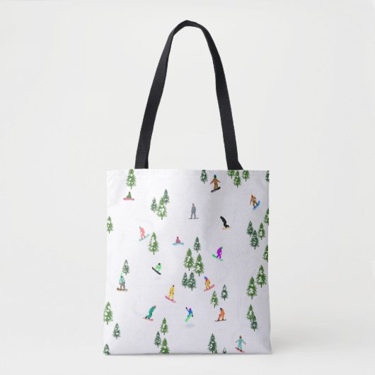 Tote Bag Freeride Snowboarder Illustration de snowboard (Devant)