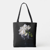 Tote Bag freesia blanc dans un verre (Dos)