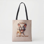 Tote Bag French Bulldog - Ajouter le nom du chien, modifier (Devant)
