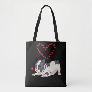 Tote Bag French Bulldog Mom Frenchie Love Chien Heart