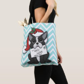 Tote Bag French bulldog Santa Claus Holiday (De près)