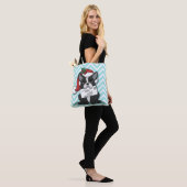 Tote Bag French bulldog Santa Claus Holiday (Sur le modèle)