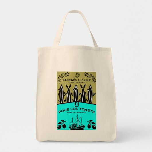 Tote Bag French Vintage Sardine Kitchen (Devant)