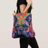 Tote Bag Frenchie Fun Birthday Fantasy (De près)