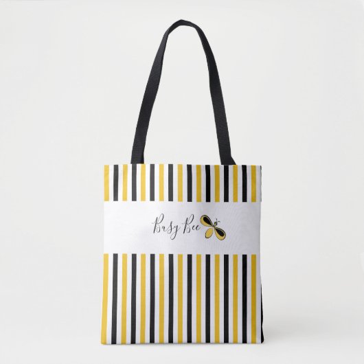 Tote Bag Fréquente Bee Vertical Stripes Épaule Fourre-tout (Devant)