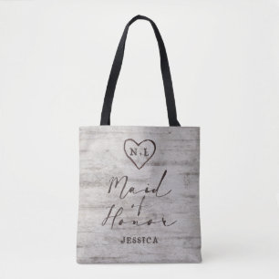 Tote Bag Frères de charité sculptés Bois de bouleau rustiqu