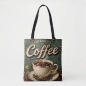 Tote Bag Fresh Brewed Coffee Rustic Farmhouse (Devant)