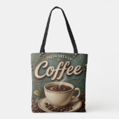 Tote Bag Fresh Brewed Coffee Rustic Farmhouse (Dos)