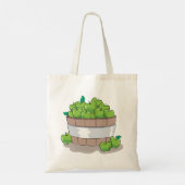 Tote Bag Fresh Green Apple Harvest Barrel Granny Smith (Dos)