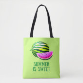 Tote Bag Fresh, Ripe Watermelon with Summer Vibes (Devant)