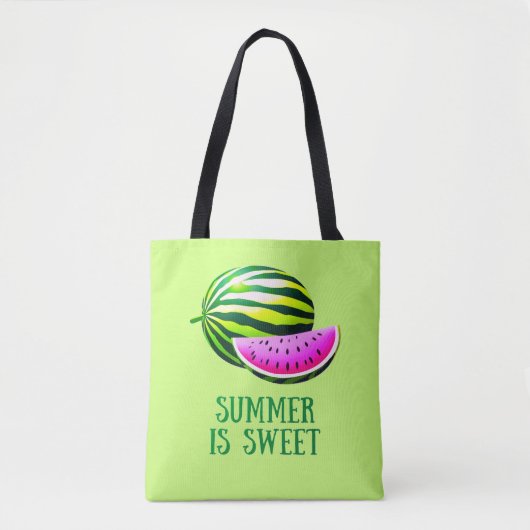 Tote Bag Fresh, Ripe Watermelon with Summer Vibes (Devant)