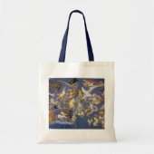 Tote Bag Fresque céleste d'astronomie vintage, constellatio (Devant)