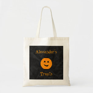 Tote Bag Friandises Halloween Citrouille Orange