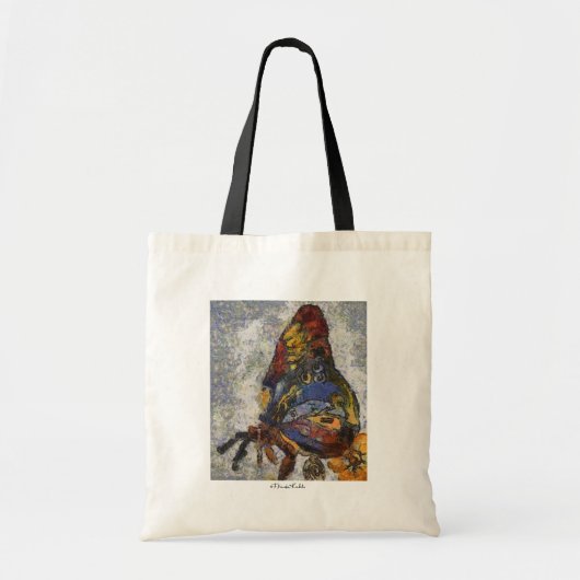 Tote Bag Frida Kahlo Butterfly Monet Inspiré (Devant)