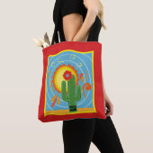 Tote Bag Frida Kahlo Cactus Graphic (De près)