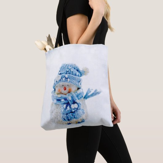 Tote Bag Friend Frosty en bleu (De près)