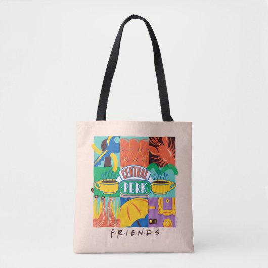 Tote Bag FRIENDS™ | Central Perk Graphique Vibrant (Devant)