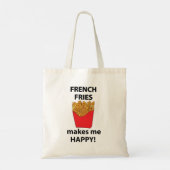 Tote Bag Frites Me Rends Heureux Frites (Dos)