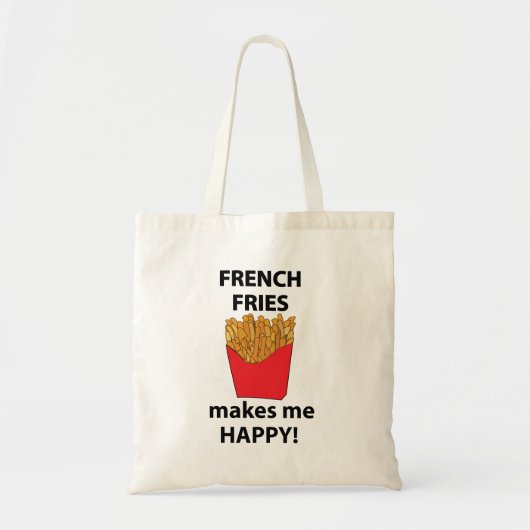 Tote Bag Frites Me Rends Heureux Frites (Devant)