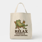 Tote Bag Frog Chill - "Relax, Rien N'Est Sous Contrôle (Dos)
