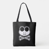 Tote Bag Frog Cross Bone - Coupe de la bouteille de carte d (Dos)
