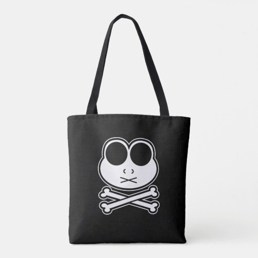 Tote Bag Frog Cross Bone - Coupe de la bouteille de carte d (Dos)