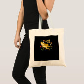 Tote Bag Frog Happy Essential Minimal Design (Devant (produit))