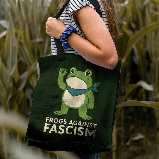 Tote Bag Frogs Against Fascism Portland Frog Protest
