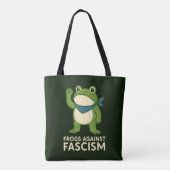 Tote Bag Frogs Against Fascism Portland Frog Protest (Dos)