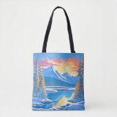 Tote Bag Froid Lake Sunset Art (Devant)