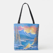 Tote Bag Froid Lake Sunset Art (Dos)