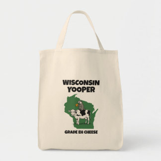 Tote Bag Fromage drôle de vache de Wisconsin Yooper Eh