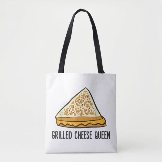 Tote Bag Fromage Grillé Queen Funny Fromage Grillé (Devant)