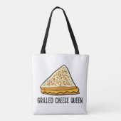 Tote Bag Fromage Grillé Queen Funny Fromage Grillé (Dos)