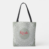 Tote Bag Frontière de la mariée de Mandala Lace Mariage de (Dos)