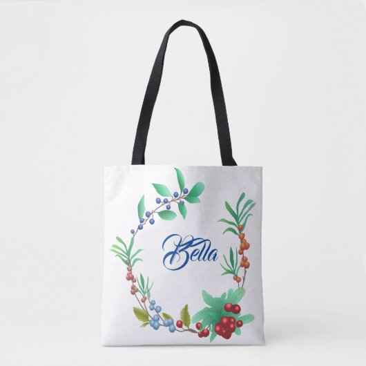 Tote Bag Frontière florale (Devant)