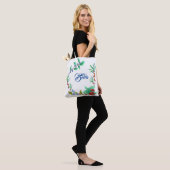 Tote Bag Frontière florale (Sur le modèle)