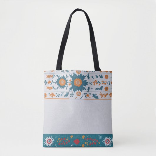 Tote Bag Frontière florale (Devant)