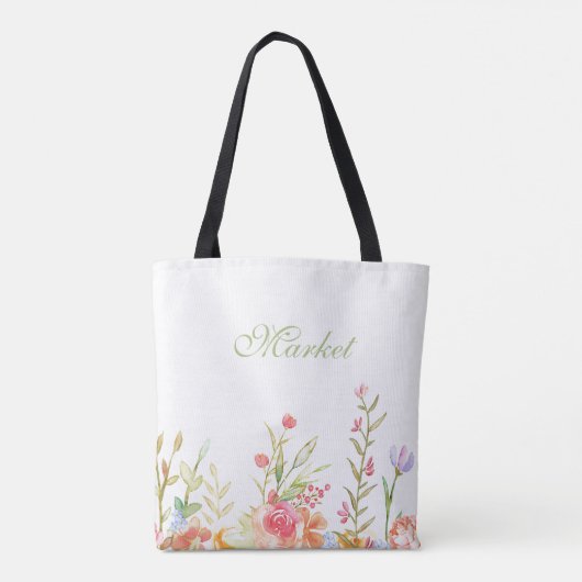 Tote Bag Frontière florale (Dos)