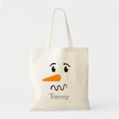 Tote Bag Frosty, le Snowman, face confuse (Devant)