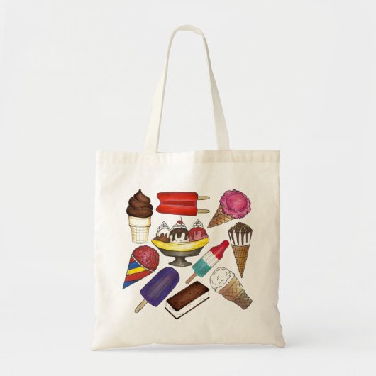 Tote Bag Frozen Traitements Crème glacée Popsicle Sundae Sp (Devant)