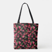 Tote Bag Fruit cerise sur noir (Dos)