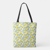 Tote Bag Fruit citron Motif jaune et vert (Dos)