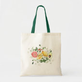 Tote Bag Fruit d'agrumes tropicaux | Monogramme (Devant)