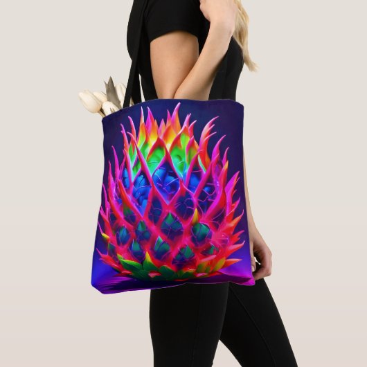 Tote Bag Fruit de dragon néon électrique (De près)